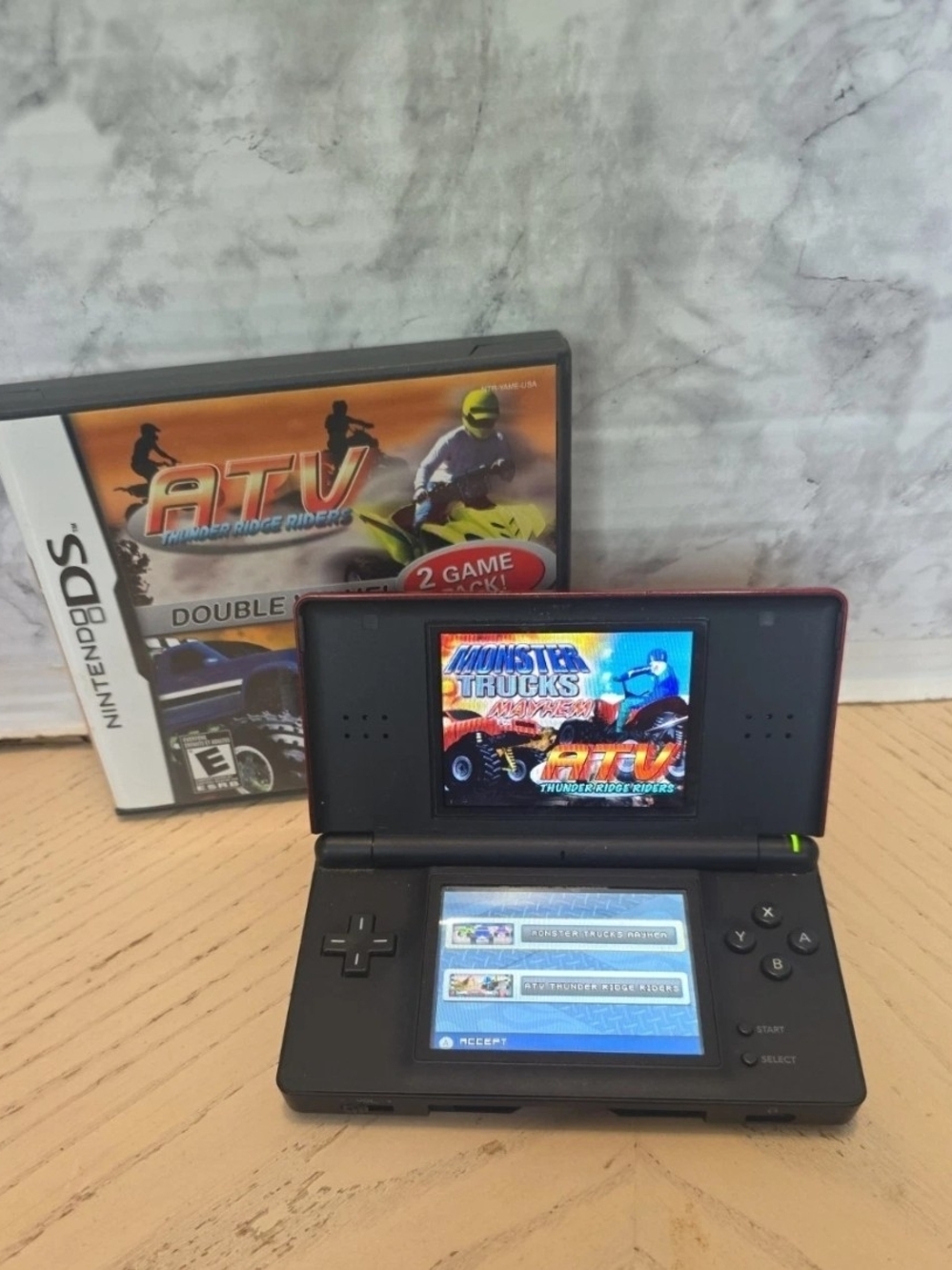 Nintendo DS Lite Black with Red Trim Portable Handheld